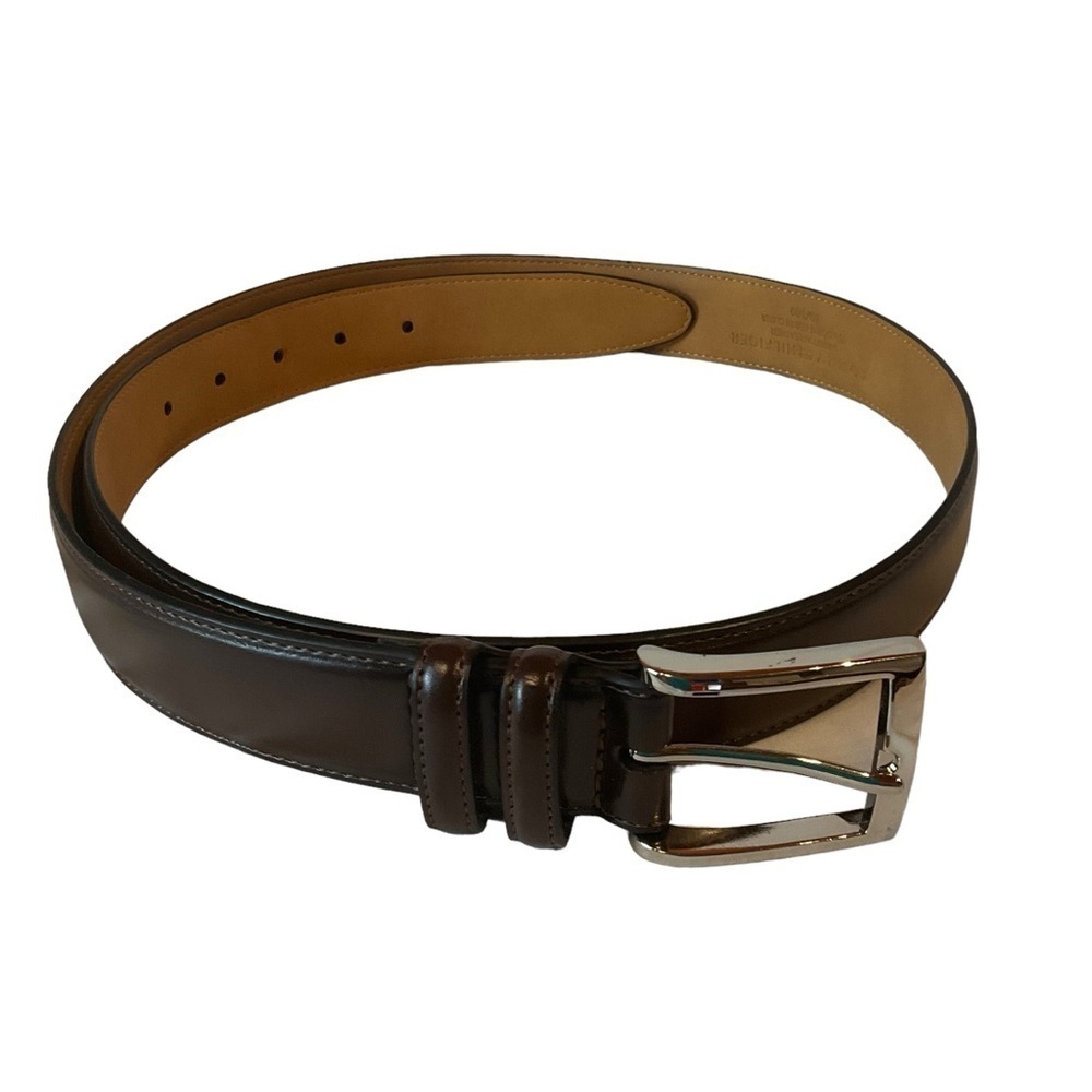 Tommy Hilfiger Brown Leather Belt Size 40